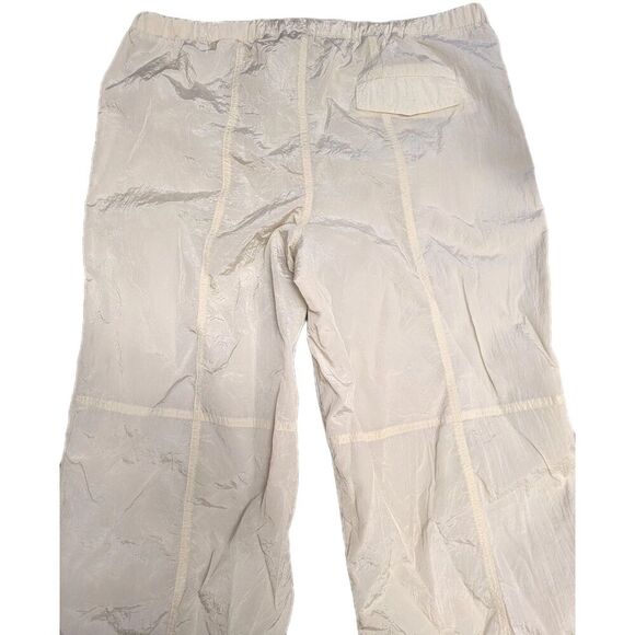 Wild Fable High Rise Wide Leg Ivory Parachute Nylon Pants sz XXL Grunge Y2K - Picture 4 of 7